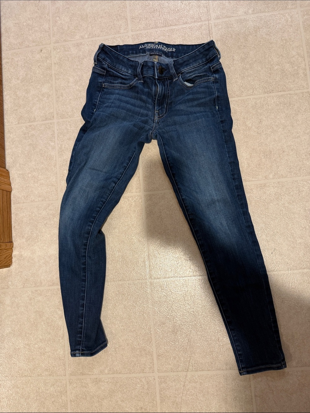 American Eagle Outfitters Indigo Stretch Skinny Jeans 2 short